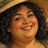 Ketruna Jacobs, a fictional character painted in an orchard (Ketruna then)