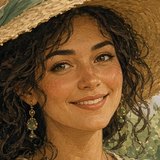 Ketruna Jacobs, a fictional character painted in an orchard (Ketruna now)